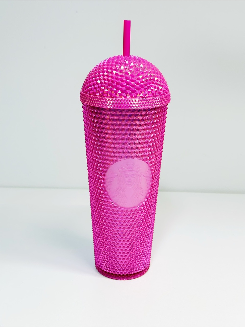 Starbucks Hot Pink Studded Cold Cup with Straw